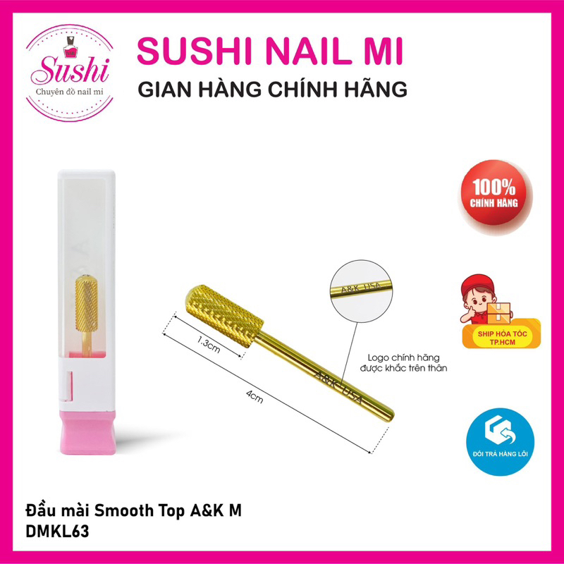 Đầu mài Smooth top AK USA chuyên dụng mài móng - Sushi nail mi