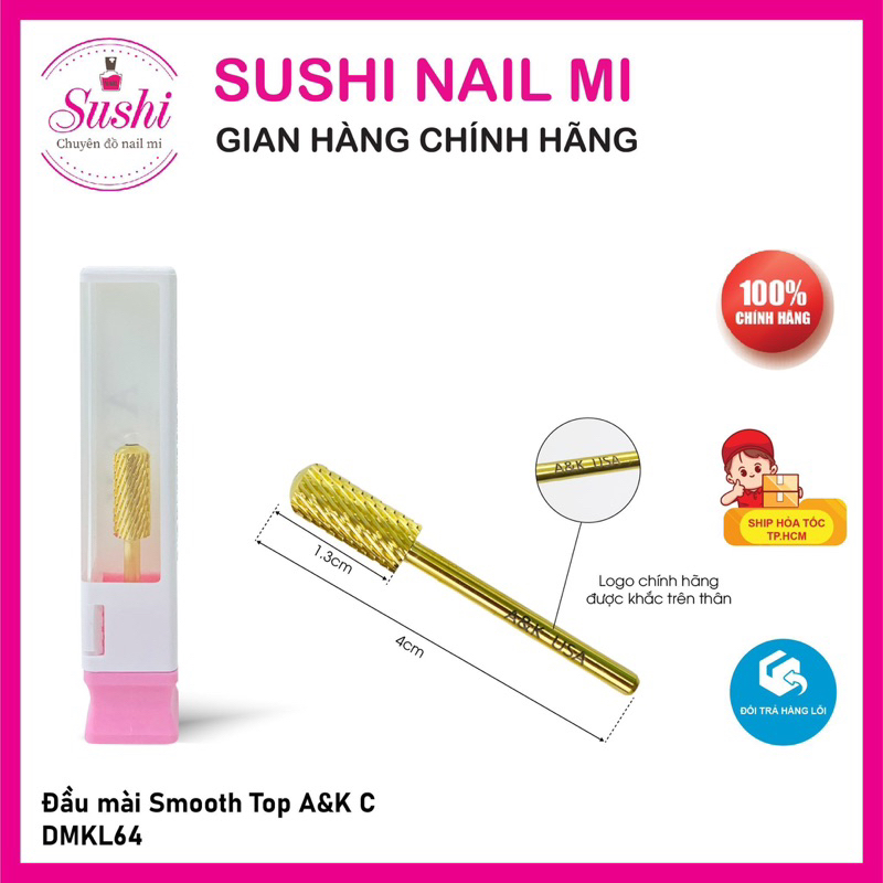 Đầu mài Smooth top AK USA chuyên dụng mài móng - Sushi nail mi