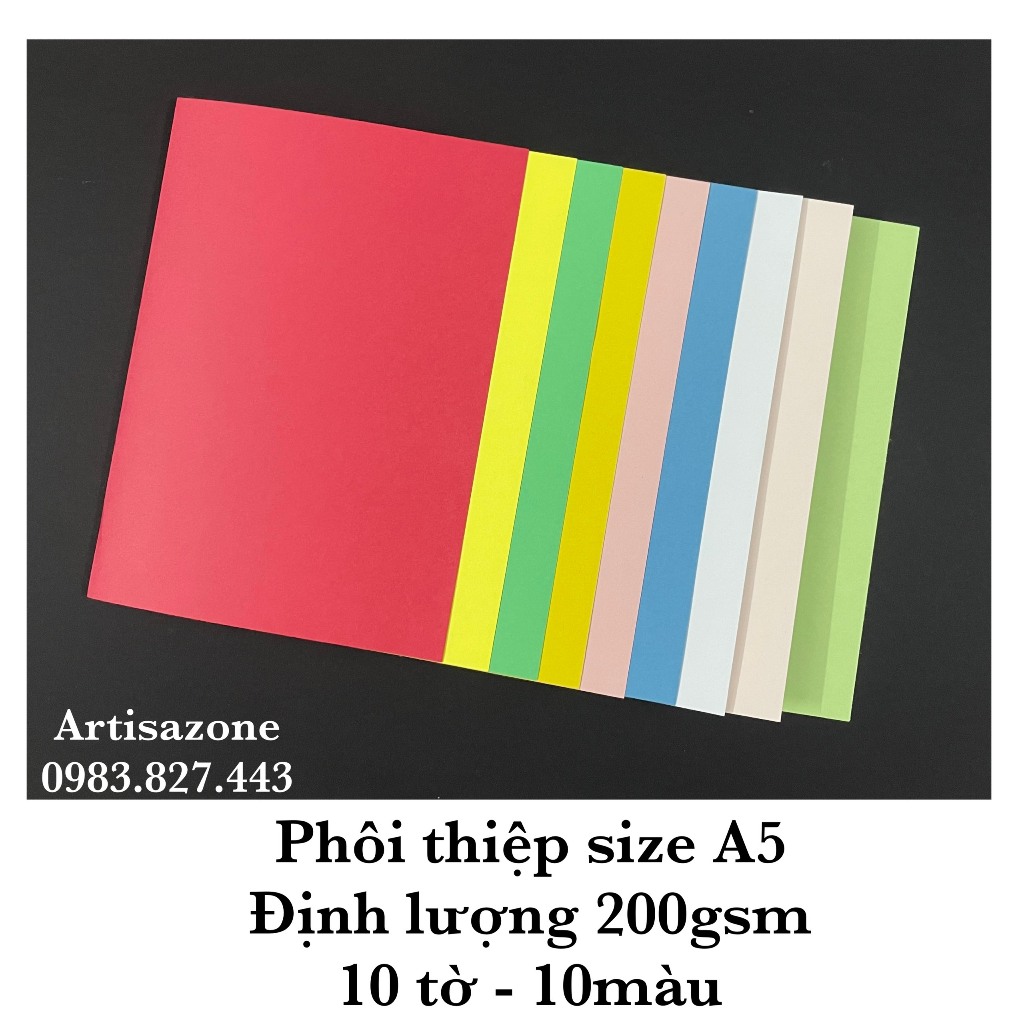 Phôi thiệp cắt sẵn  - Set 10 chiếc