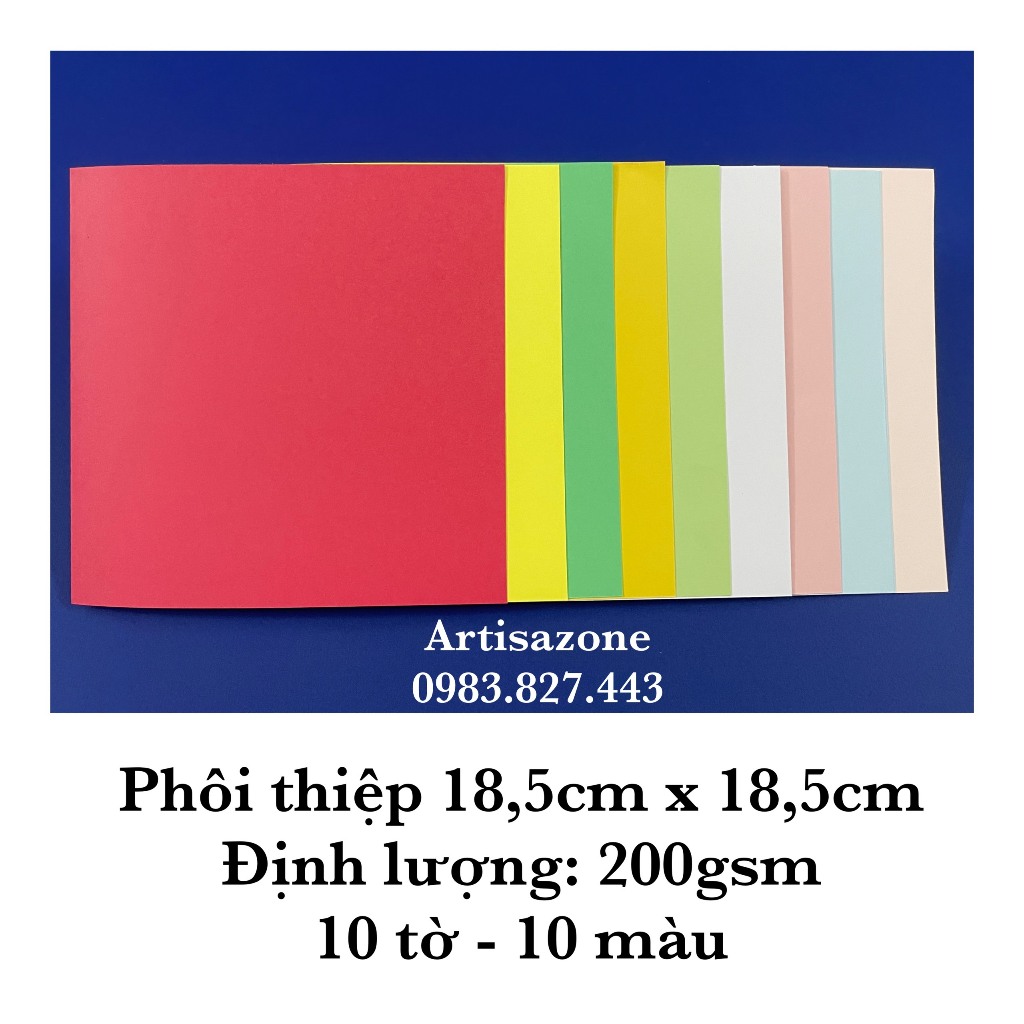 Phôi thiệp cắt sẵn  - Set 10 chiếc