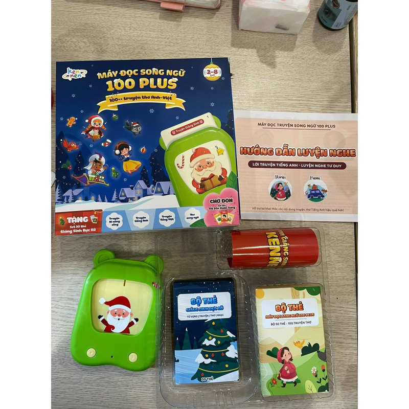 Máy đọc truyện song ngữ 100 truyện thơ Anh Việt chính hãng Kennen bảo hành 6 tháng