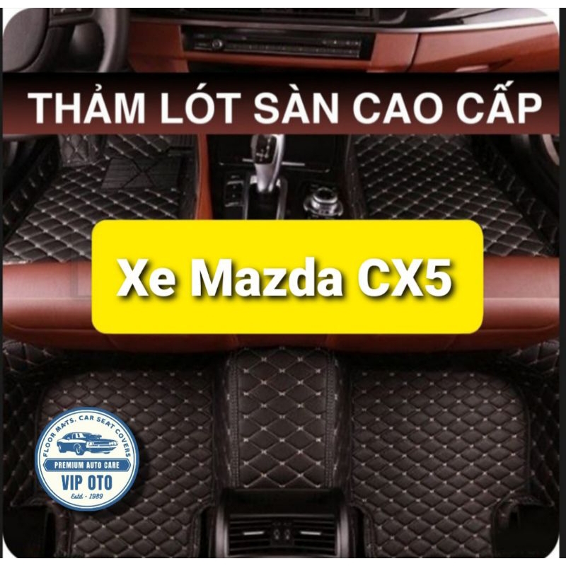 Thảm lót sàn 5D 6D 8D NAPPAN XE MAZDA CX5( 2018 trở xuống, 2018-2024) DA NHÂP,( thảm da+ rối)