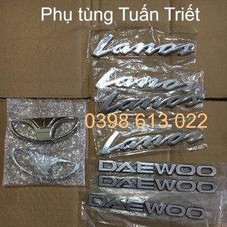 Chữ Lanos, Chữ Daewoo, Logo Daewoo Lanos dán xe, Phụ tùng Tuấn Triết