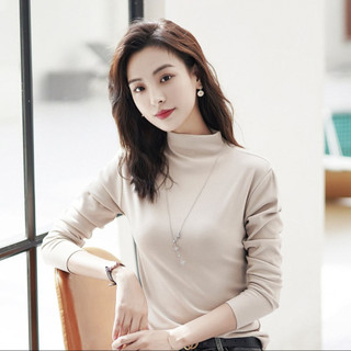 Áo thun áo giữ nhiệt Nữ lót Nỉ cổ 3 phân Chất Cotton co giãn Phong cách Hàn Quốc Trẻ Trung Năng Động