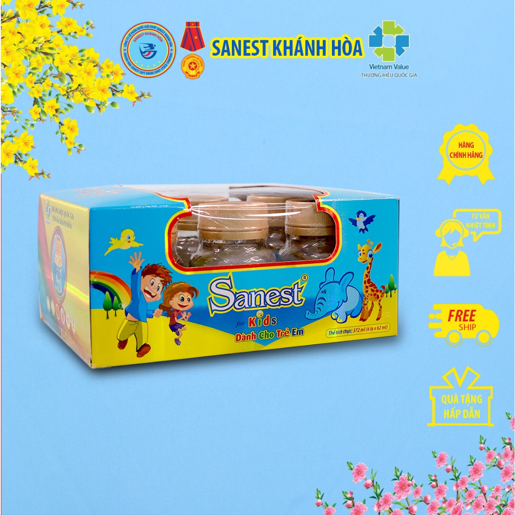 Nước Yến sào Khánh Hòa Sanest Trẻ Em - Lọ 62m