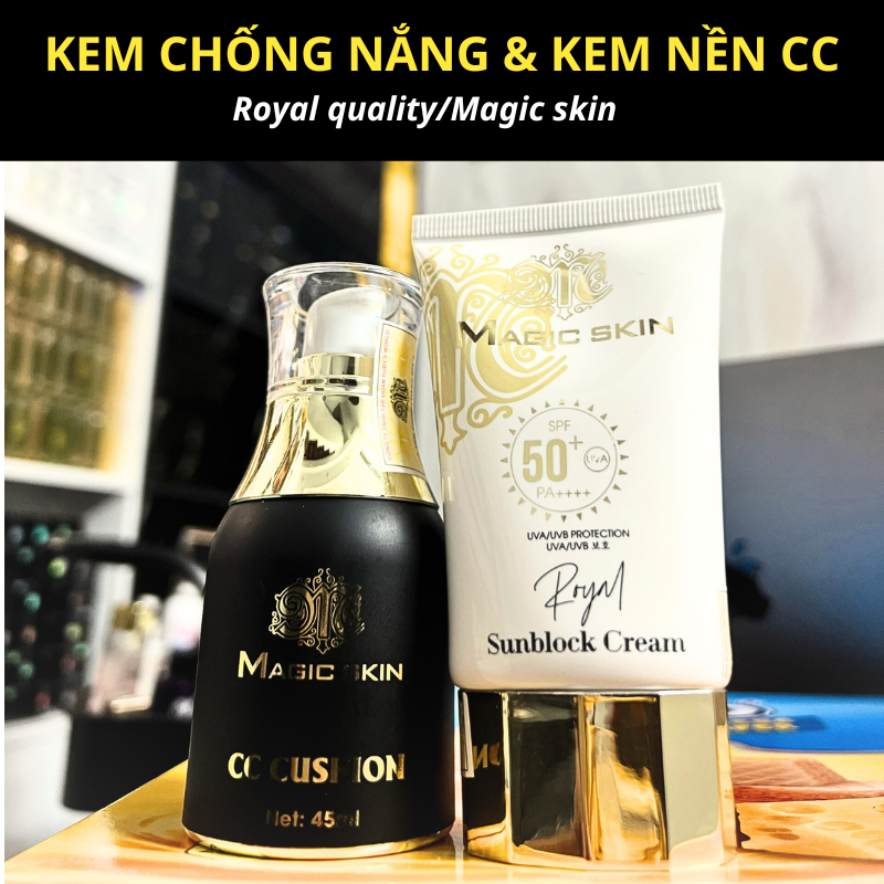 Combo Kem chống nắng và Kem nền CcuShion MAGIC SKIN