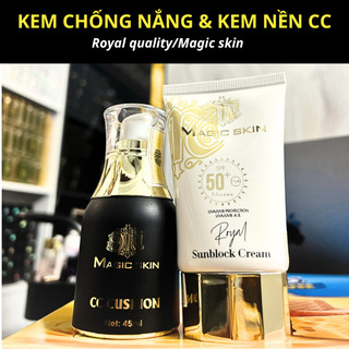 Combo kem chống nắng và kem nền ccushion magic skin