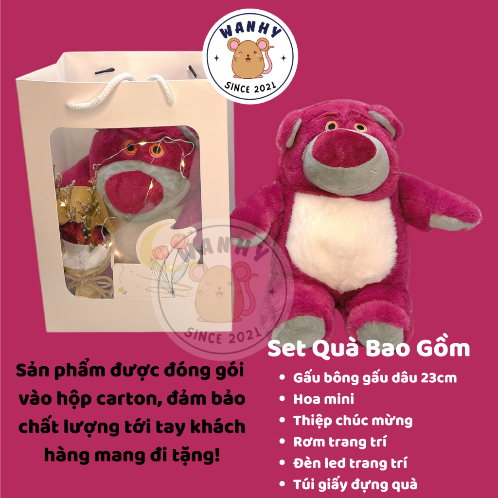 Combo quà tặng sinh nhật bạn trai gái, nam nữ noel, combo gấu bông đẹp