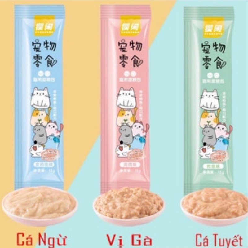 combo 50-100 thanh súp thưởng cho mèo shizuka - súp thưởng cho mèo -súp shizuka cho mèo-À petshop