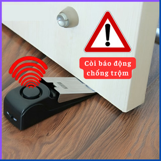 Dụng cụ chặn cửa chống trộm DEMIDESHOP cảm biến báo động thông minh, tặng kèm pin 9V