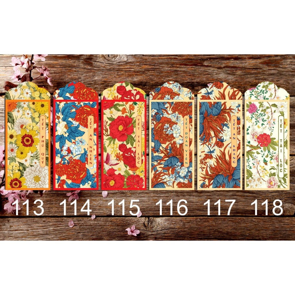 100 Phong Bao Lì Xì Tết Giáp Thìn 2024 Mẫu Hoa 3D Đẹp Lung linh Và Ý Nghĩa Mùa Tết