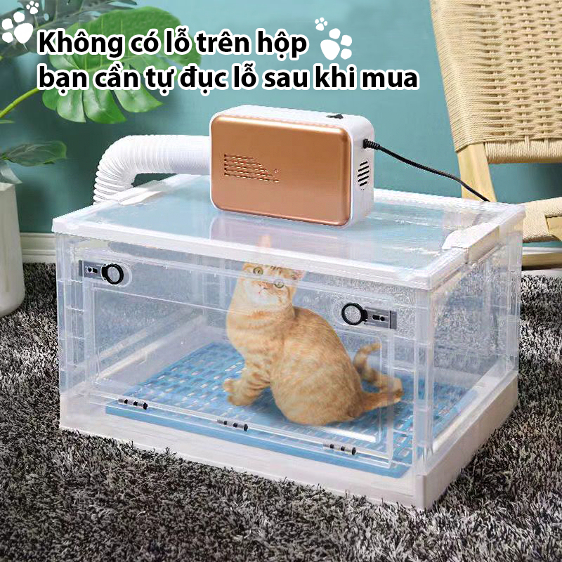 Hộp Sấy Lông Thú Cưng,Lồng Sấy Chó Mèo,có thể gấp gọn máy Sấy Lông Thú Cưng Nhanh Chóng,lồng hamster