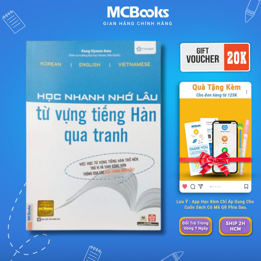 Sách - Học Nhanh Nhớ Lâu Từ Vựng Tiếng Hàn Qua Tranh - McBooks