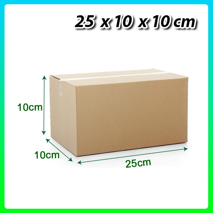 Combo 10 thùng carton size 25x10x10 cm để đóng gói hàng hóa