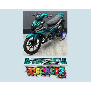 Tem xe exciter 135 lc đen xanh malaysia