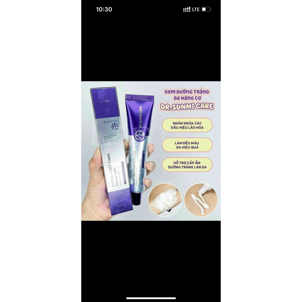 Kem dưỡng da nâng tone HA Plus 100dt Dr.Sunmicare