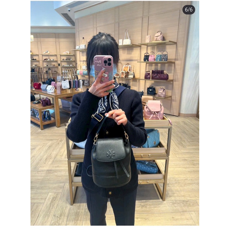 📛RẺ VÔ ĐỊCH📛BALO TB 137409 THEA MINI PEBBLED BUCKET DA THẬT NỮ SIÊU ĐẸP