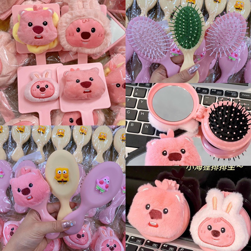 Gương lược gỡ rối hình Loopy dễ thương đáng yêu