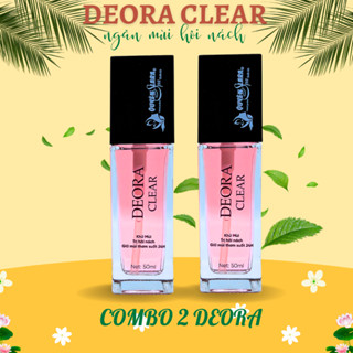 COMBO 2 Lọ Xịt Khử Mùi DEORA CLEAR 50ml - Làm Sạch Vùng Nách, Giúp Vùng Nách Khô Thoáng, Hương Nước Hoa Nhẹ Nhàng