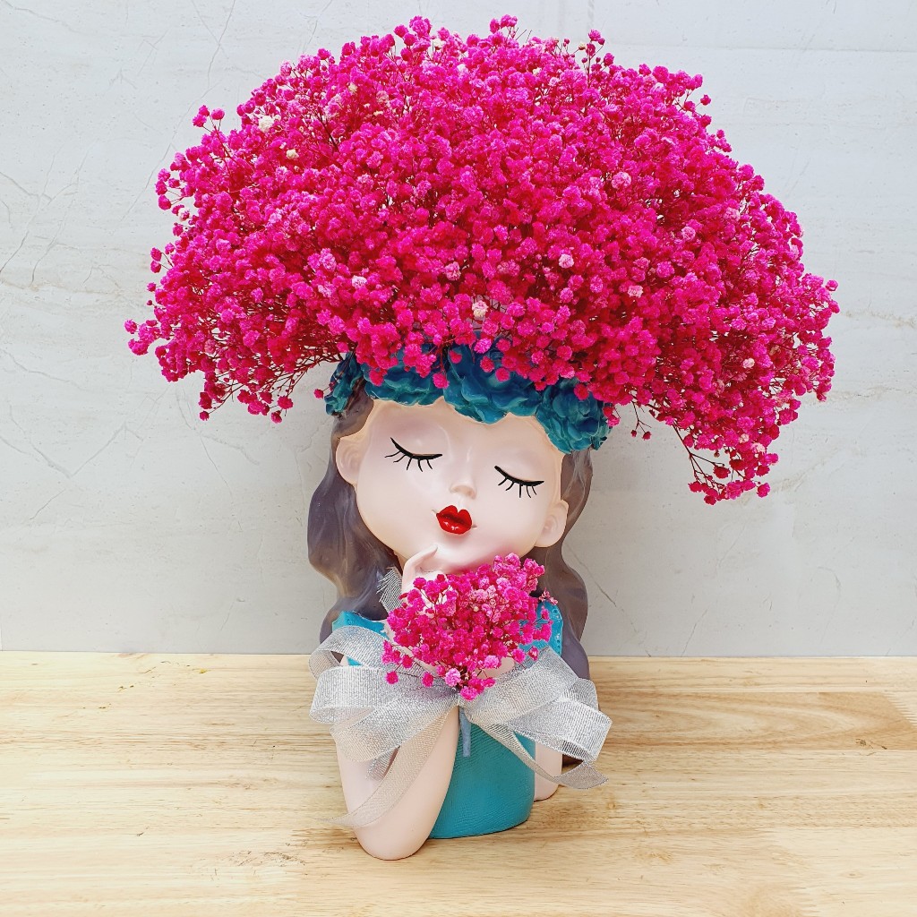 Bình hoa cô gái decor bình hoa cô gái ôm hoa bình hoa cô gái chống càm bình hoa cô gái tóc mây bình hoa cô gái size lớn