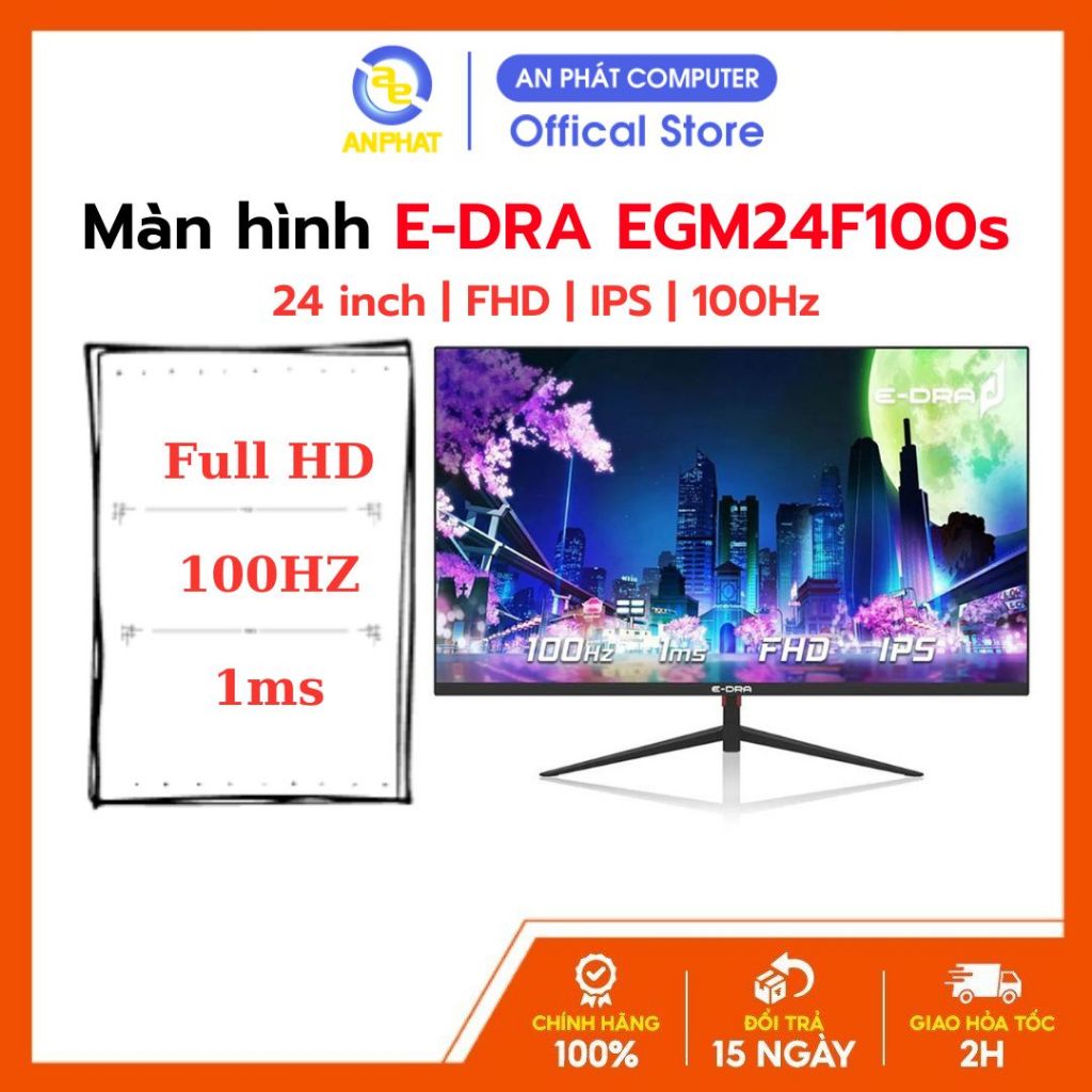 Màn hình E-DRA EGM27F100 / EGM24F100s / EGM24F100P 24 inch FHD IPS 75Hz - Bảo Hành 24 Tháng | BigBuy360 - bigbuy360.vn