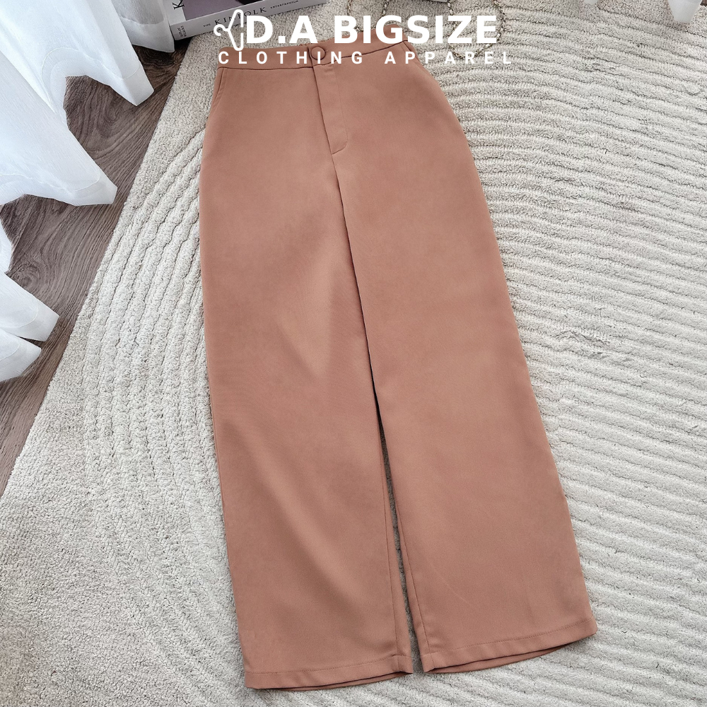 DA BIGSIZE - Quần Ống Suông Nữ,Quần Bigsize Nữ Đi Chơi Sang Chảnh Chất Tuyết Mưa Mềm Mịn Dành Cho Người Mập 50-90kg