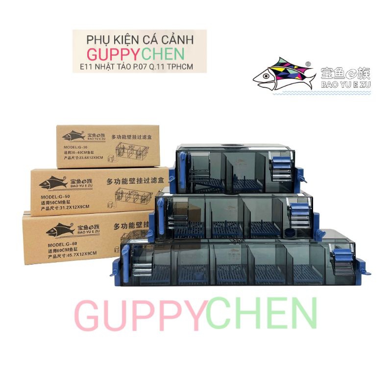 Lọc Tràn Trên Kẹp Thành Bể Cá Cảnh Thủy Sinh - BAOYU G30 G50 G60
