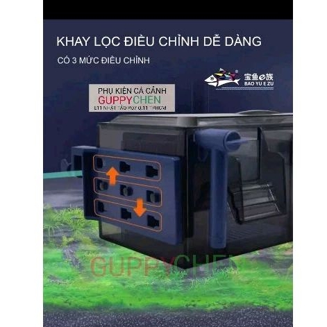 Lọc Tràn Trên Kẹp Thành Bể Cá Cảnh Thủy Sinh - BAOYU G30 G50 G60