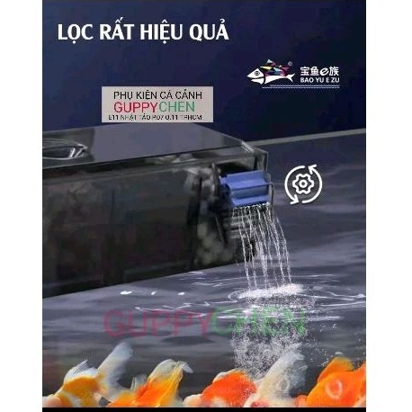 Lọc Tràn Trên Kẹp Thành Bể Cá Cảnh Thủy Sinh - BAOYU G30 G50 G60