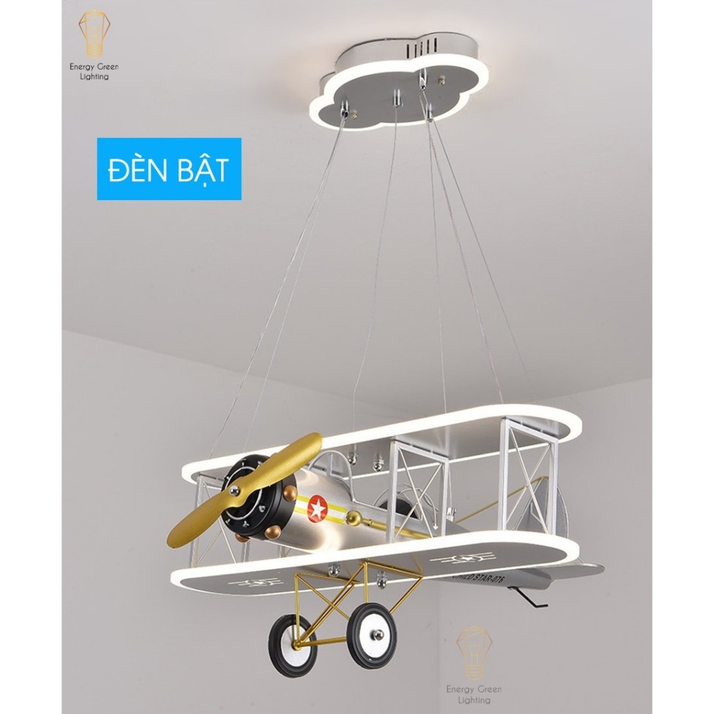 Đèn Trần Energy Green Lighting Cho Bé Máy Bay Kỳ Diệu DGT- 6537 - 3 Chế Độ Ánh Sáng -Trang Trí Phòng Trẻ Em Đa Sắc Màu