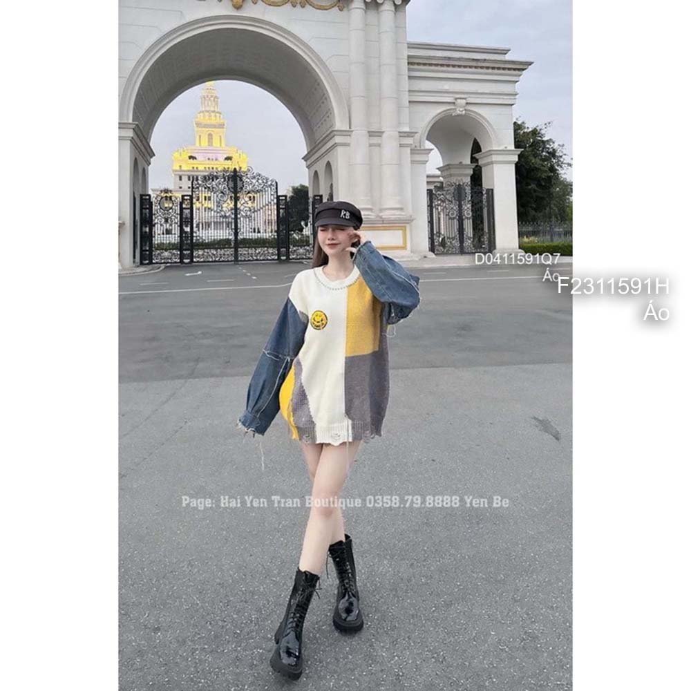 Áo len phối màu tay bò hàng QC! | Trans Store