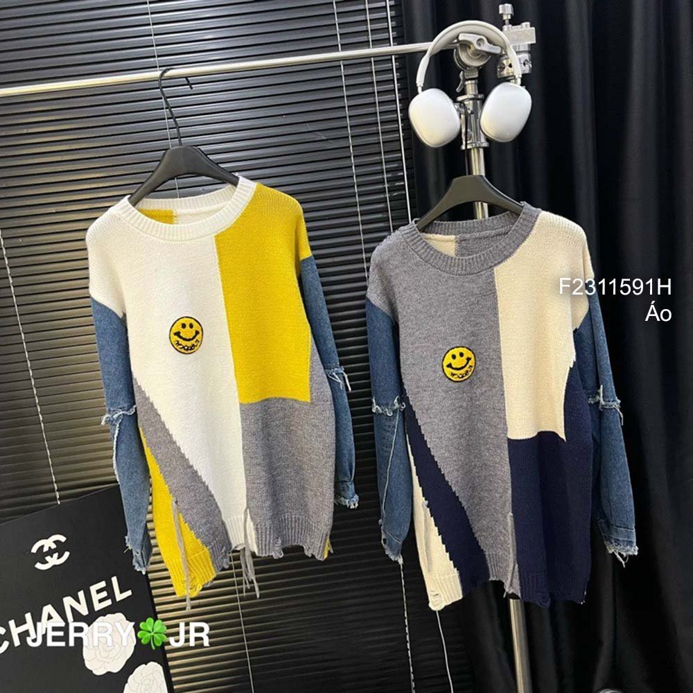 Áo len phối màu tay bò hàng QC! | Trans Store