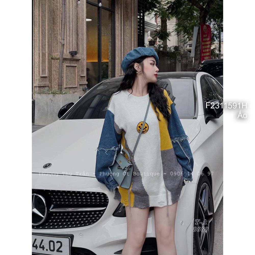 Áo len phối màu tay bò hàng QC! | Trans Store