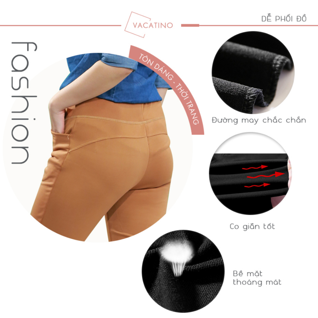 Quần Legging nữ VACATINO  | Lưng cao khỏe khoắn - Định hình đôi chân