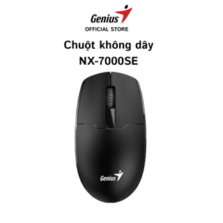 Chuột không dây Genius NX-7000SE màu đen, DPI 1200, dùng pin AA, thuận cả 2 tay, dùng cho PC/Lap, bảo hành đổi mới 1 năm