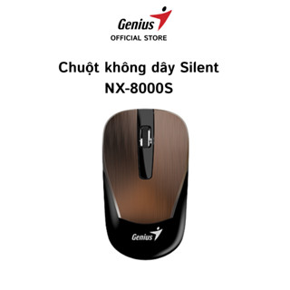 Chuột không dây Genius ECO-8015 pin sạc, vỏ kim loại, nhiều màu, DPI 1600, có app tùy chỉnh, bảo hành đổi mới 1 năm