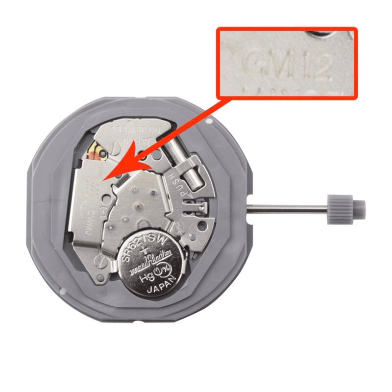 Máy đồng hồ Miyota Super GM10(GM12 loại mới của GM10) 3 kim lịch 3h , lịch 6h
