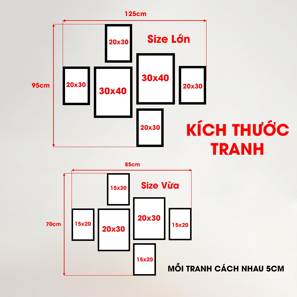 Bộ 6 Tranh Dán Tường Gấu Bearbrick, Gấu Kaws Trang Trí Cao Cấp Tranh Treo Tường Decor Phòng Khách Bàn Làm Việc