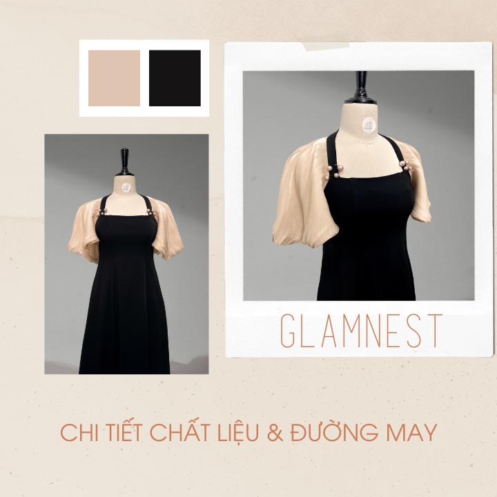 Đầm Bầu Dự Tiệc Thu Đông Xinh Bigsize Váy Bầu Công Sở Thiết Kế Cao Cấp Glam Nest VD040