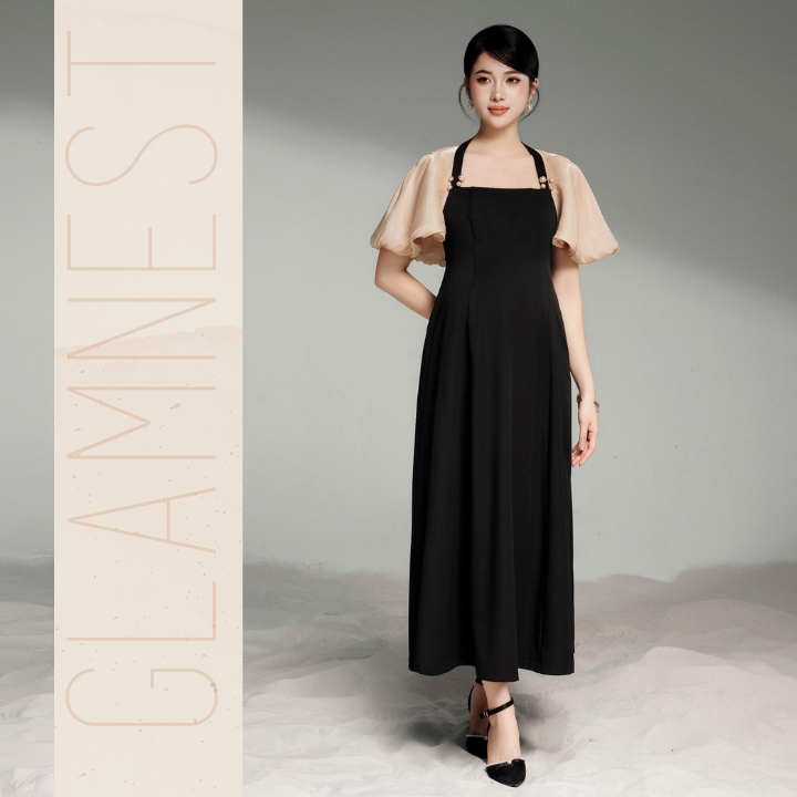 Đầm Bầu Dự Tiệc Thu Đông Xinh Bigsize Váy Bầu Công Sở Thiết Kế Cao Cấp Glam Nest VD040