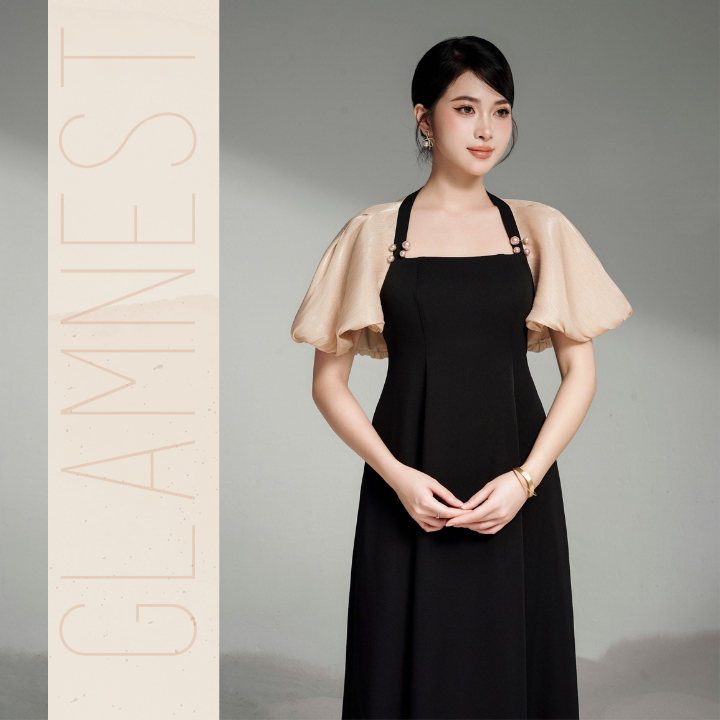 Đầm Bầu Dự Tiệc Thu Đông Xinh Bigsize Váy Bầu Công Sở Thiết Kế Cao Cấp Glam Nest VD040