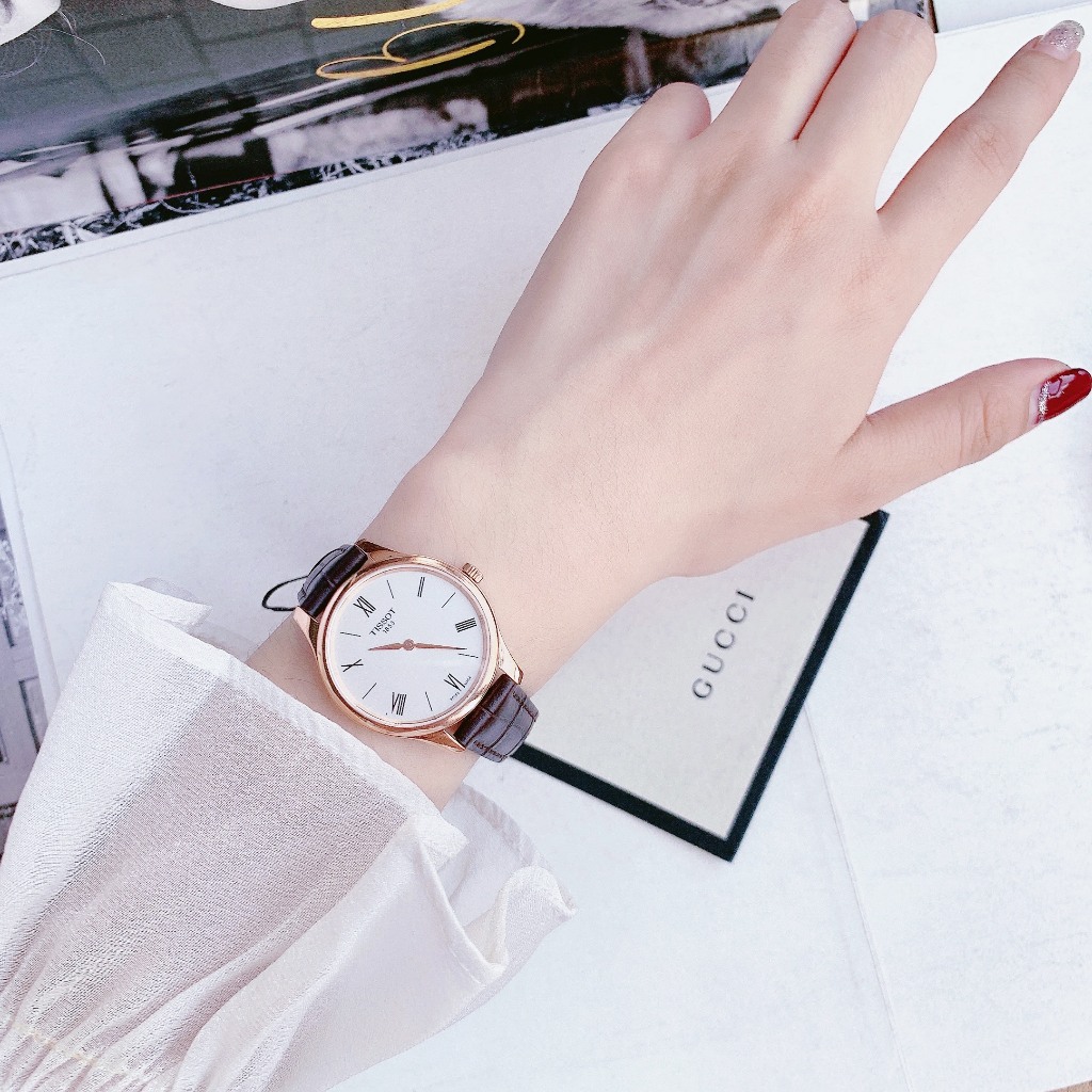 Đồng hồ đôi nam nữ dây da Tissot Tradition T063.409.36.018.00 và T063.209.36.038.00