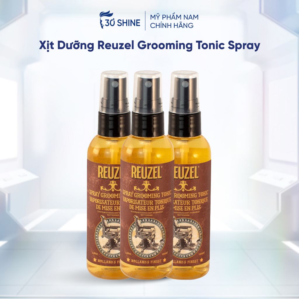 Xịt tạo kiểu tóc Reuzel Spray Grooming Tonic GIỮ NẾP NHẸ - ĐỘ BÓNG NHẸ - GỐC NƯỚC 355ml