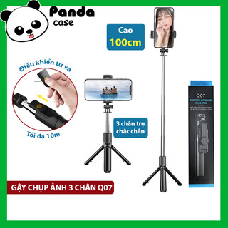 Gậy chụp ảnh 3 chân q07 100cm kèm remote chụp hình từ xa - gậy tự sướng selfie - trippod đa năng - giá đỡ livestream
