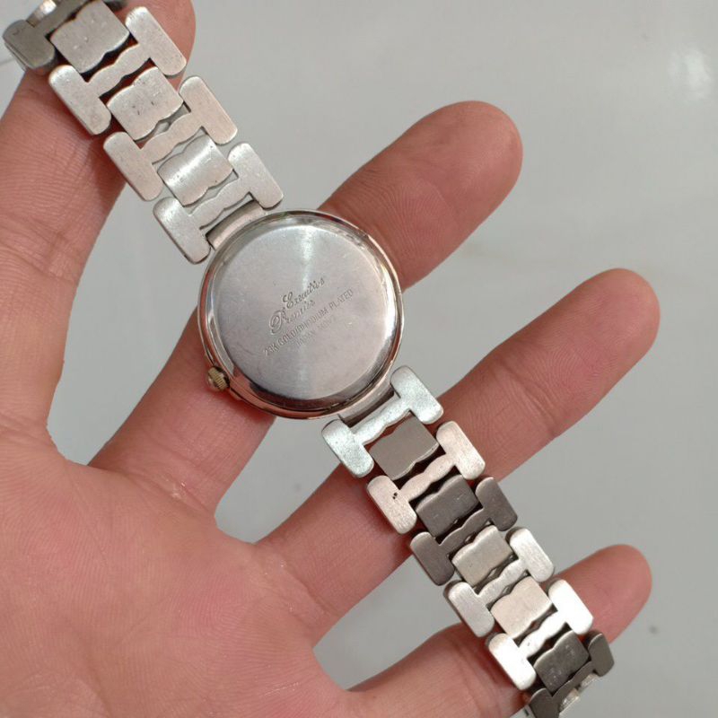 Đồng hồ si nhật nữ hiệu EXECUTIVE PREMIER demi mạ vàng 23k gold rhodium phù hợp nữ tay to