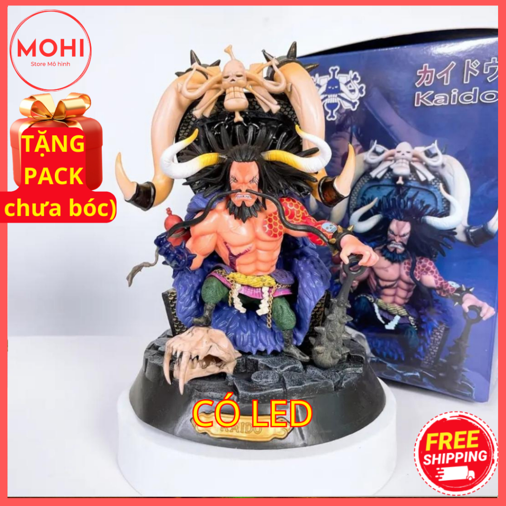 Mô hình Tứ Hoàng KAIDO Siêu Đẹp - Siêu nét, cao 26cm, có hộp màu + Phụ kiện đi kèm - Mô hình One Piece