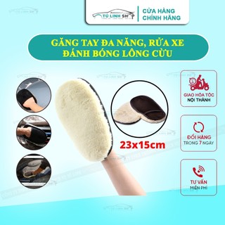 Găng tay rửa xe đa năng, đánh bóng, lau rửa ô tô lông cừu