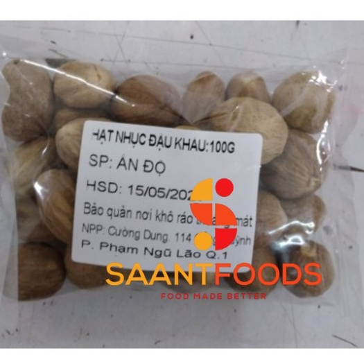 Hạt Nhục Đậu Khấu- Nutmeg-100gr