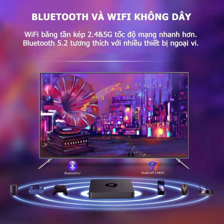 Tivi Box / Android box - Xem 200 kênh truyền hình miễn phí - Youtube không quảng cáo