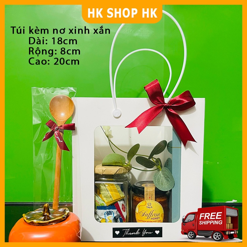 Túi giấy mặt kính mica đựng bó hoa, quà tặng dịp 8/3, các ngày lễ ĐẸP, SANG TRỌNG, LỊCH SỰ